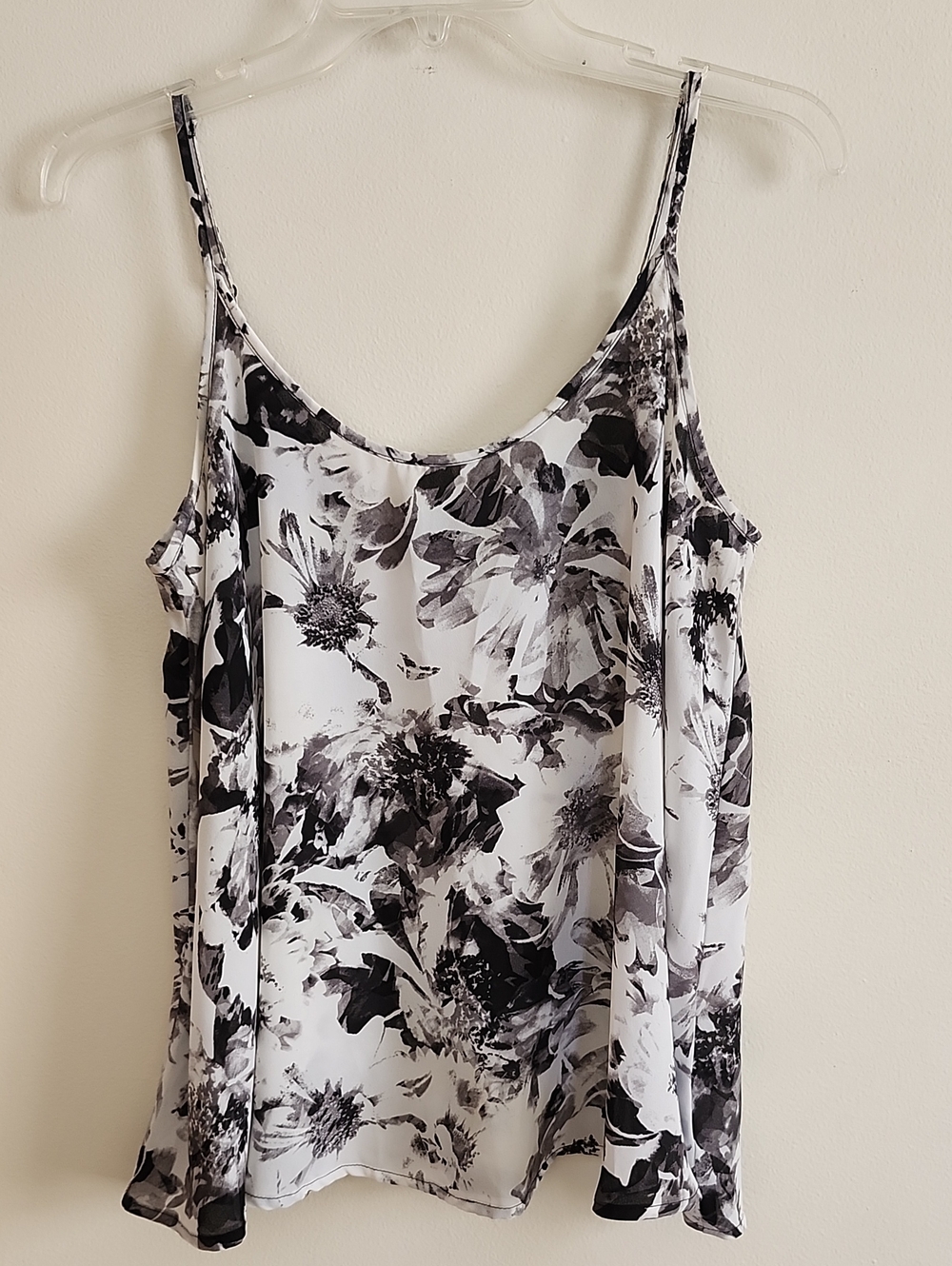 Apt. 9 Black & White Floral Spaghetti Strap Camisole